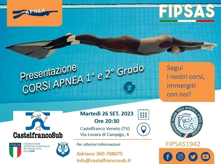 Presentazione CORSI APNEA 2023-2024 - CastelfrancoSub asd