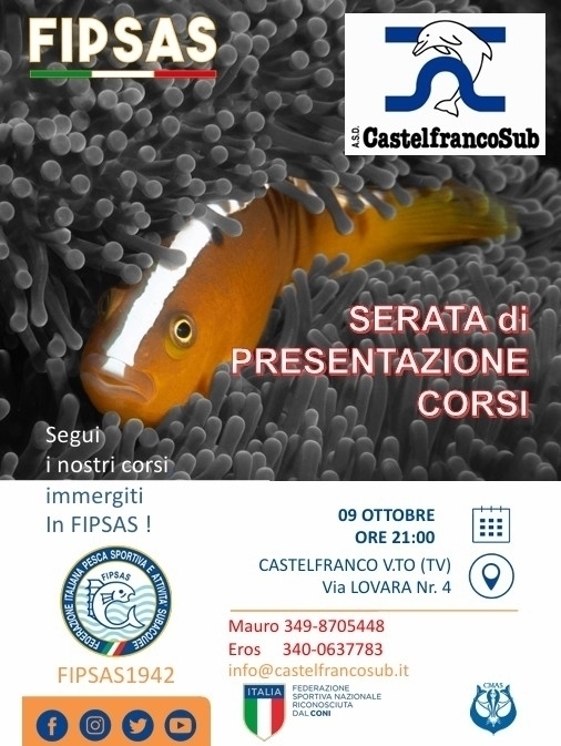 PRESENTAZIONE CORSI SUB & APNEA 2025-26 - CastelfrancoSub asd